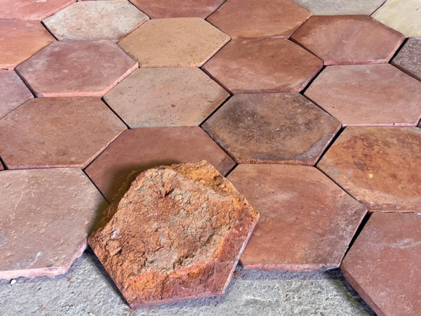 Reclaimed floors made with terracotta